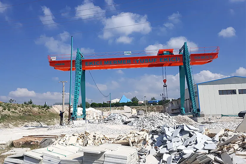 32 Ton Gantry Crane Presented to our Customer Usage in Marble Sector.
